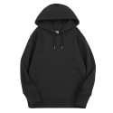 European and American leisure Hooded Sweater cotton men's youth fashion brand simple sweater solid color Pullover Top cross border supply