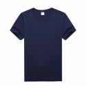 T-shirt spring and summer young men's simple sweat absorbing cotton round neck Pullover loose short sleeve solid color Polo casual T-shirt