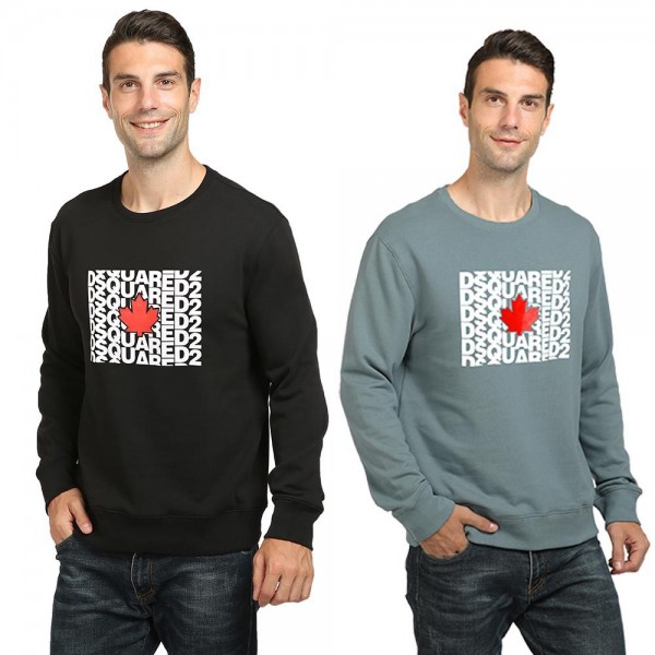 DSQ cross border spring and summer men's youth sweater long sleeve quick sell wish European and American leisure sweater manufacturers wholesale