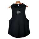 2021 summer new men's hooded cotton T-shirt vest loose fit vest outdoor fitness vest