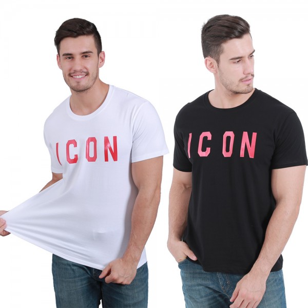 Europe and the United States DSQ summer and autumn cotton men's T-shirt thick men's round neck bottomed shirt cross border fashion fashion brand manufacturers wholesale