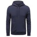 European and American leisure Hooded Sweater cotton men's youth fashion brand simple sweater solid color Pullover Top cross border supply