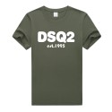 Euro American fashion brand D2 printed men's summer round neck cotton T-shirt DSQ youth half sleeve top bottom shirt