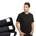 T-shirt spring and summer young men's simple sweat absorbing cotton round neck Pullover loose short sleeve solid color Polo casual T-shirt