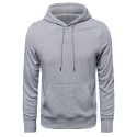 European and American leisure Hooded Sweater cotton men's youth fashion brand simple sweater solid color Pullover Top cross border supply