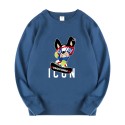 Dsq2021 cotton thin round neck men's sweater long sleeve fashion brand loose youth large sports casual top