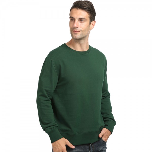 Retro 6-color spring and summer new men's and women's round neck Pullover Sweater Terry 330g simple inner coat hairstyle