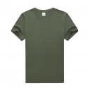 T-shirt spring and summer young men's simple sweat absorbing cotton round neck Pullover loose short sleeve solid color Polo casual T-shirt