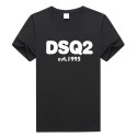 Euro American fashion brand D2 printed men's summer round neck cotton T-shirt DSQ youth half sleeve top bottom shirt