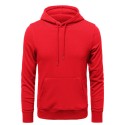 European and American leisure Hooded Sweater cotton men's youth fashion brand simple sweater solid color Pullover Top cross border supply