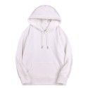 Retro Avocado Green monochrome Pullover Top hooded loose men's sweater fashion can be customized leisure blank sweater