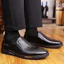 Junster men's shoes breathable top leather men's casual shoes trend versatile soft soled shoes