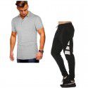 Summer new men's Short Sleeve Polo Shirt Men's wear + leisure sports pants suit