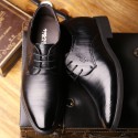Junster men's shoes autumn new business dress men's inner high leather shoes men's 6cm British pointed wedding shoes