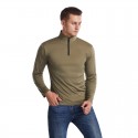 Cross border men's wear spring and autumn new sports breathable men's T-Shirt Large stand collar zipper long sleeve t-shirt men's wear