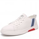 Men's new spring elastic band flat bottom small white shoes student leisure travel single shoes cowhide sports fashion brand shoes