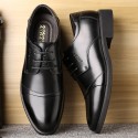 2020 new leather shoes classic business dress men's shoes versatile lace up single shoes cow leather wedding shoes