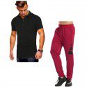 Summer new men's Short Sleeve Polo Shirt Men's wear + leisure sports pants suit