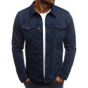 New men's European jeans simple casual slim short jacket men's wear in autumn and winter of 2018