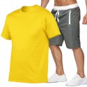 2020 new sports leisure running training shorts and European and American T-shirt sports men's summer suit