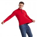 Cross border men's wear spring and autumn new sports breathable men's T-Shirt Large stand collar zipper long sleeve t-shirt men's wear