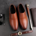 2020 New Style Men's shoes pointed trend antiskid men's foot business dress shoes