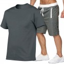 2020 new sports leisure running training shorts and European and American T-shirt sports men's summer suit