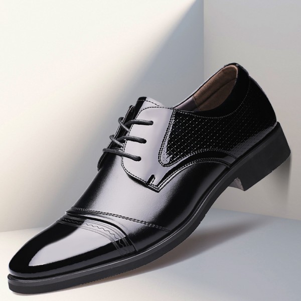 Junster new four seasons elegant luxury embossed business dress shoes pointed shoes men's shoes manufacturers direct sales