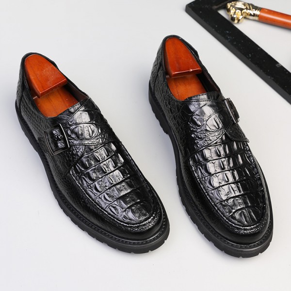 Junster men's shoes crocodile pattern men's business dress shoes casual versatile men's shoes