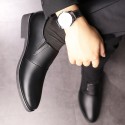 2020 New Style Men's shoes pointed trend antiskid men's foot business dress shoes