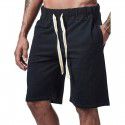 Men's loose shorts summer casual Capris pants beach pants large drawstring sports pants men's fitness pants