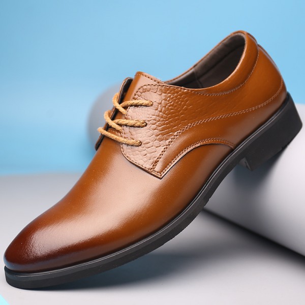 Junster spring new style men's shoes classic comfortable pointed shoes casual men's formal shoes