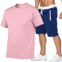 2020 new sports leisure running training shorts and European and American T-shirt sports men's summer suit