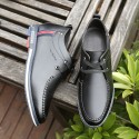2020 spring new invisible leather shoes, four seasons new lace up casual shoes, men's fashion shoes