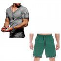 Sumitong summer t-shirt men's suit fitness running Capris