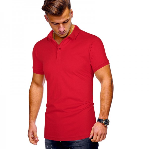 2020 summer new men's business leisure polo shirt solid short sleeve t-shirt men's advertising shirt