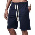 Men's loose shorts summer casual Capris pants beach pants large drawstring sports pants men's fitness pants