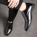 2020 new leather shoes classic business dress men's shoes versatile lace up single shoes cow leather wedding shoes