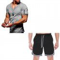 Sumitong summer t-shirt men's suit fitness running Capris