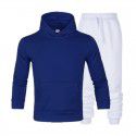 Men's suit autumn and winter new long sleeve Plush hooded foreign trade sweater plus slacks suit