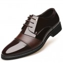 Junster 2020 wedding shoes bright leather business dress men's shoes lace up men's shoes