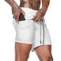 2020 new summer men's large quick eye straight Capris fitness sports mobile shorts