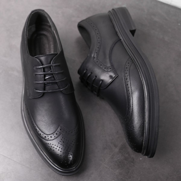 Fall 2018 new men's shoes business dress shoes men's fashion Brock shoes men's shoes