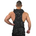 2021 new European and American cross border muscle fitness men's basketball vest running sports camouflage casual sleeveless Hoodie