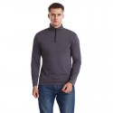 Cross border men's wear spring and autumn new sports breathable men's T-Shirt Large stand collar zipper long sleeve t-shirt men's wear