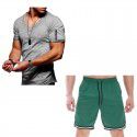 Sumitong summer t-shirt men's suit fitness running Capris