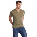 Cross border European and American fashion men's V-neck elastic breathable quick drying T-shirt in summer 2020