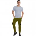 2020 summer new men's Korean casual men's T-shirt set solid round neck men's T-shirt + color matching sports pants