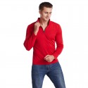 Cross border men's wear spring and autumn new sports breathable men's T-Shirt Large stand collar zipper long sleeve t-shirt men's wear