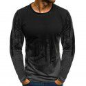 New men's short sleeve fashion sports fitness personalized printed t-shirt men's summer thin long sleeve 3D men's T-shirt